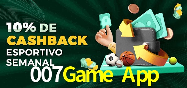 10% de bônus de cashback na 007Game App
